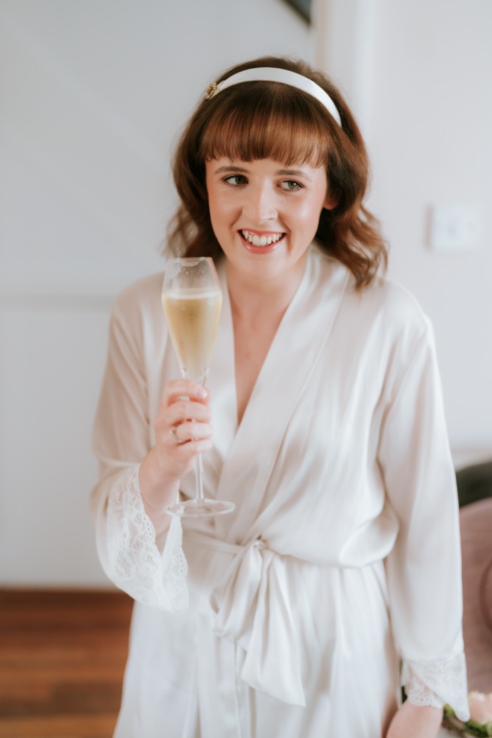 Bride on the wedding morning