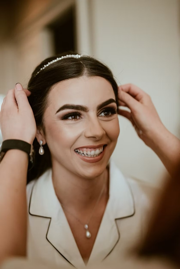 Bride getting ready